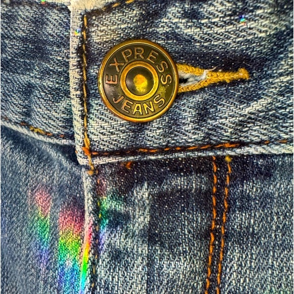 Express 10 “MIA” Women’s Bootcut jeans bling design on back pockets ID 90108 VGC - Picture 6 of 10